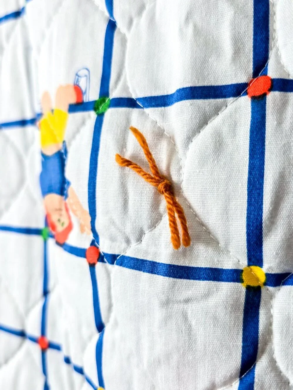 Handmade Vintage 1980s Cabbage Patch Kids Baby Quilt Crib Toddler Blanket